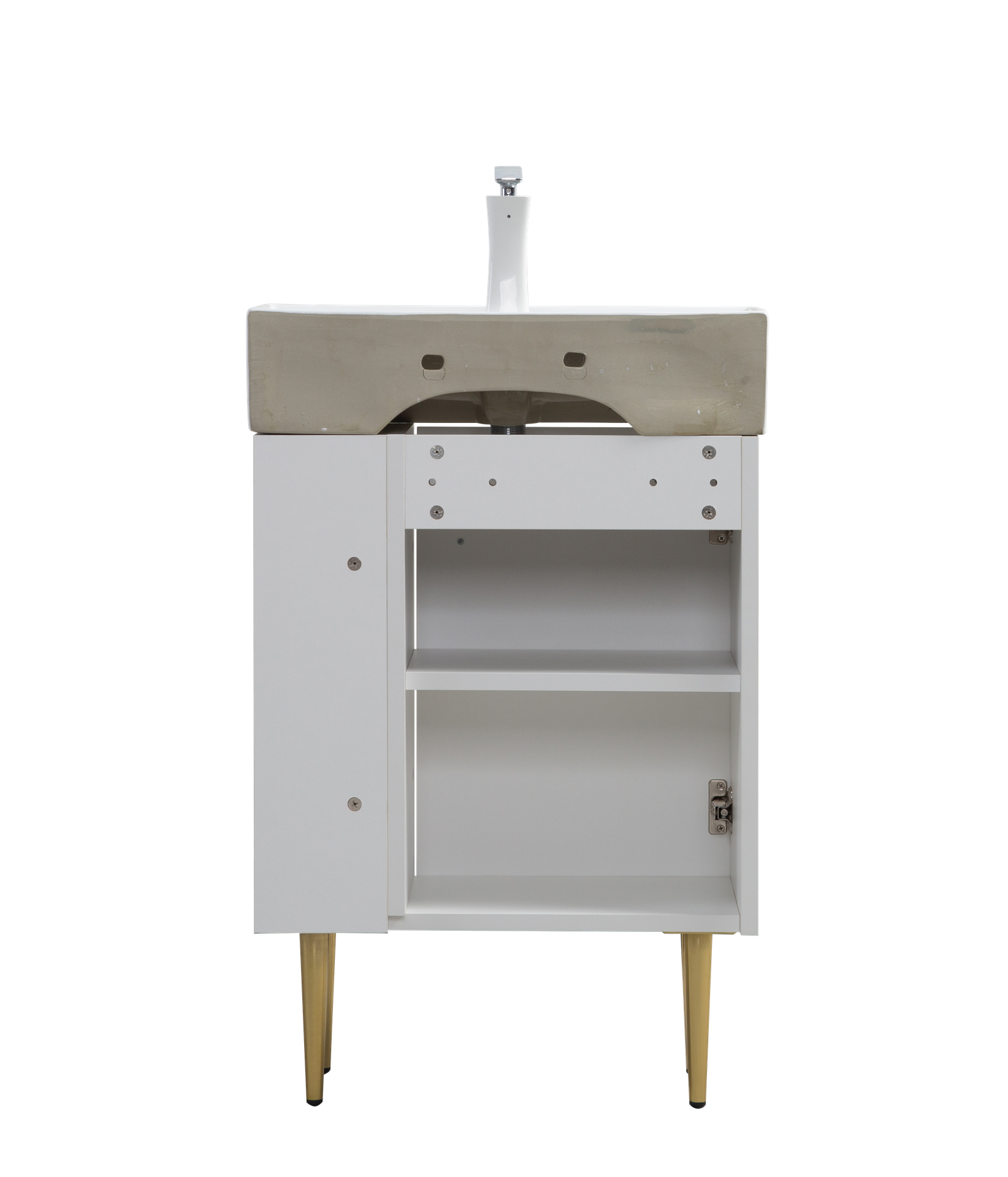 21.6" Vanity Base Only, Open Shelf on the Right, White 24V06-21WHR-W1920P385636