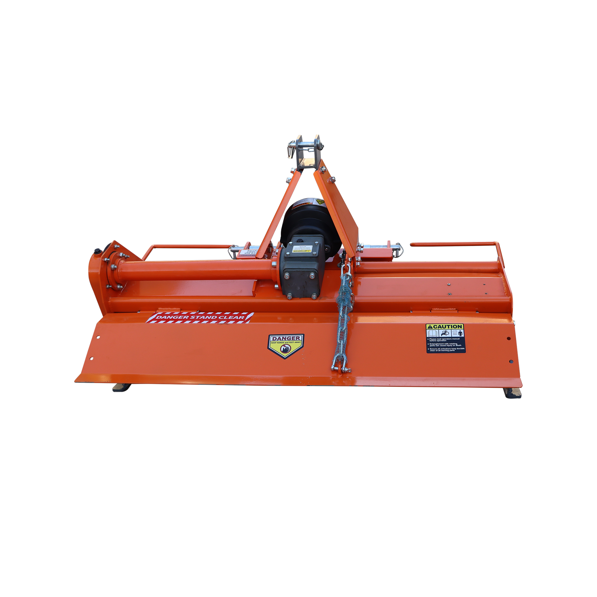 Attachments 3 Point 45" Rotary Tiller Attachment Fits Cat 1 Tractors,, Single Speed PTO Driven Cultivator with a 540 RPM Gearbox, Replaceable L-Shaped Tines Work 5" Deep