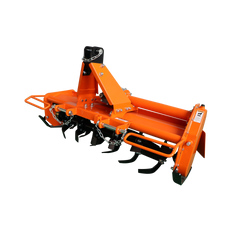 Attachments 3 Point 45" Rotary Tiller Attachment Fits Cat 1 Tractors,, Single Speed PTO Driven Cultivator with a 540 RPM Gearbox, Replaceable L-Shaped Tines Work 5" Deep