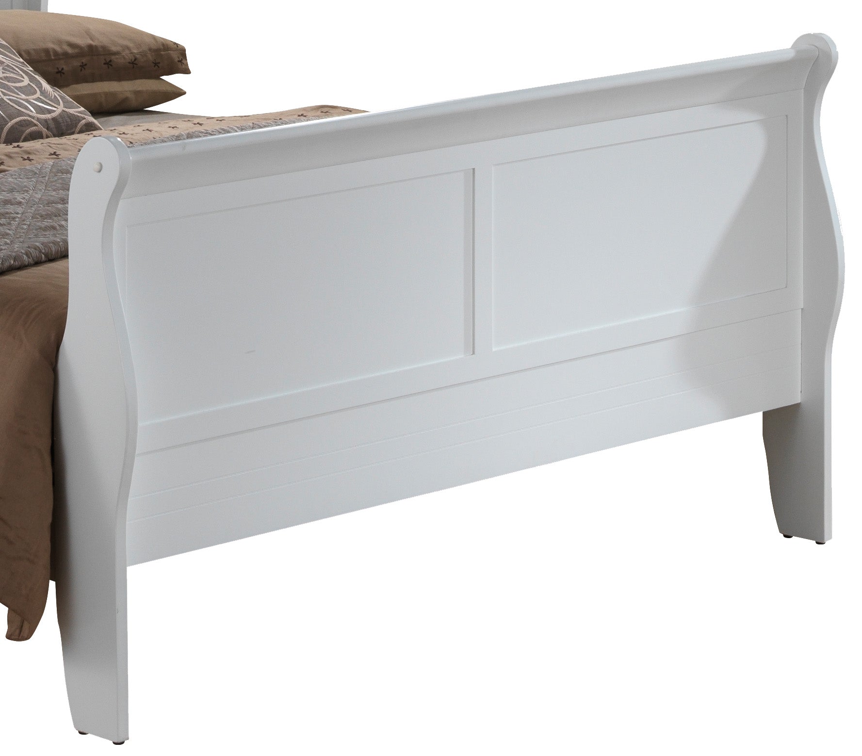Elegant Traditional White Bed Frame