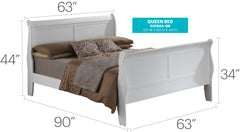 Elegant Traditional White Bed Frame