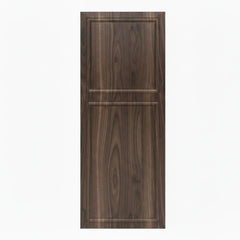 18 series 32 in.X96 in. 3/4 inch thickness 2-Panel Walnut Color Finished MDF Sliding Barn Door With Hardware Kit