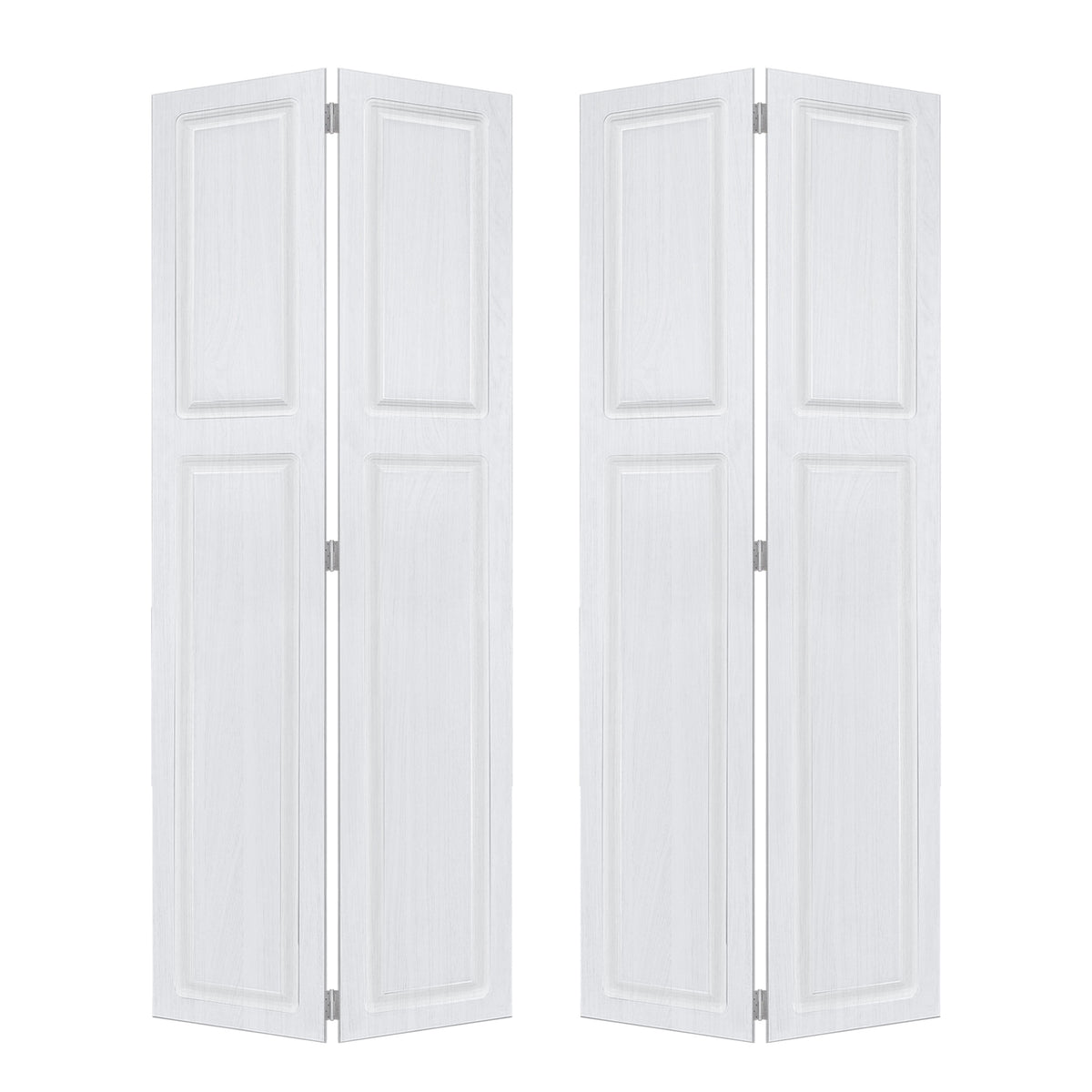 Double 2 panel bi-fold 96 in.X84  in. MDF white walnut Barn Sliding Door With Hardware kit