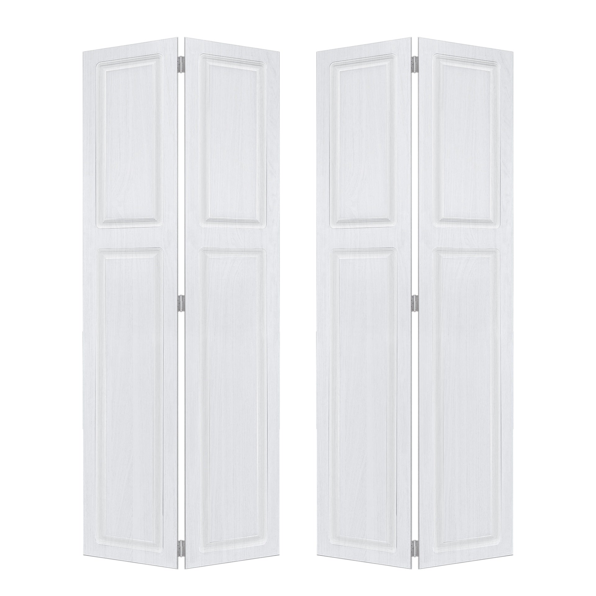 Double 2 panel bi-fold 96 in.X80  in. MDF white walnut Barn Sliding Door With Hardware kit