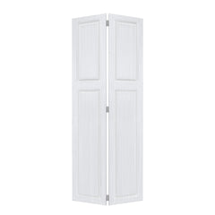 2 panel bi-fold 48 in. x 79 in.  MDF white walnut Barn Sliding Door With Hardware kit