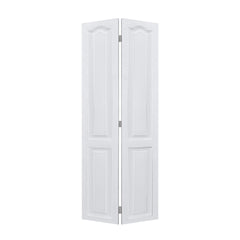 YGDual CNC crafted modern door 3/4" thick 38 in. x 79 in. Solid Core White Finished MDF bi-fold door With Hardware kit
