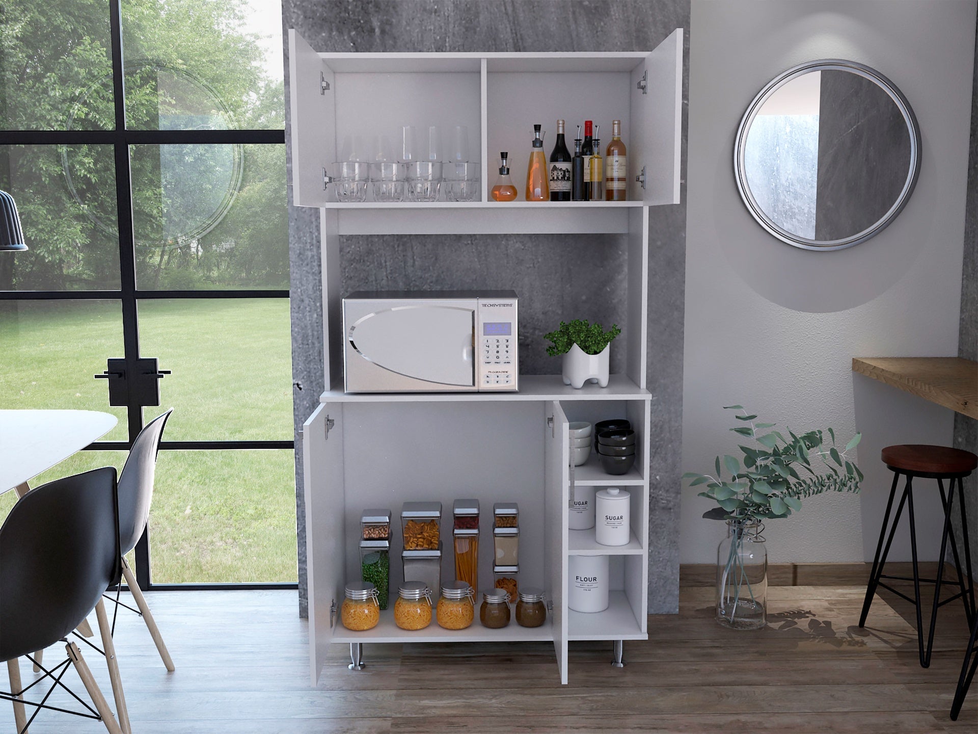 Pantry Cabinet Delaware, Kitchen, White