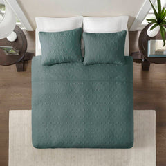 3 Piece Reversible Bedspread Set Balsam Green King
