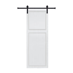 Modern 2 panel  15 in. x 84 in. MDF white walnut Barn Sliding Door With Hardware kit