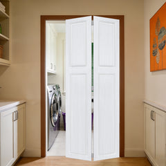 2 panel bi-fold 48 in. x 83 in.  MDF white walnut Barn Sliding Door With Hardware kit