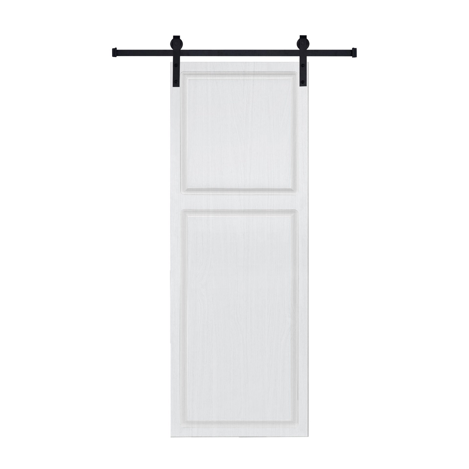 Modern 2 panel  23 in. x 84 in. MDF white walnut Barn Sliding Door With Hardware kit