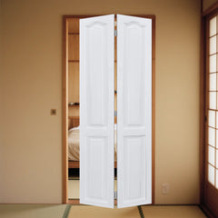 YGDual CNC crafted modern door 3/4'' thick 28 in. x 79 in. Solid Core White Finished MDF bi-fold door With Hardware kit