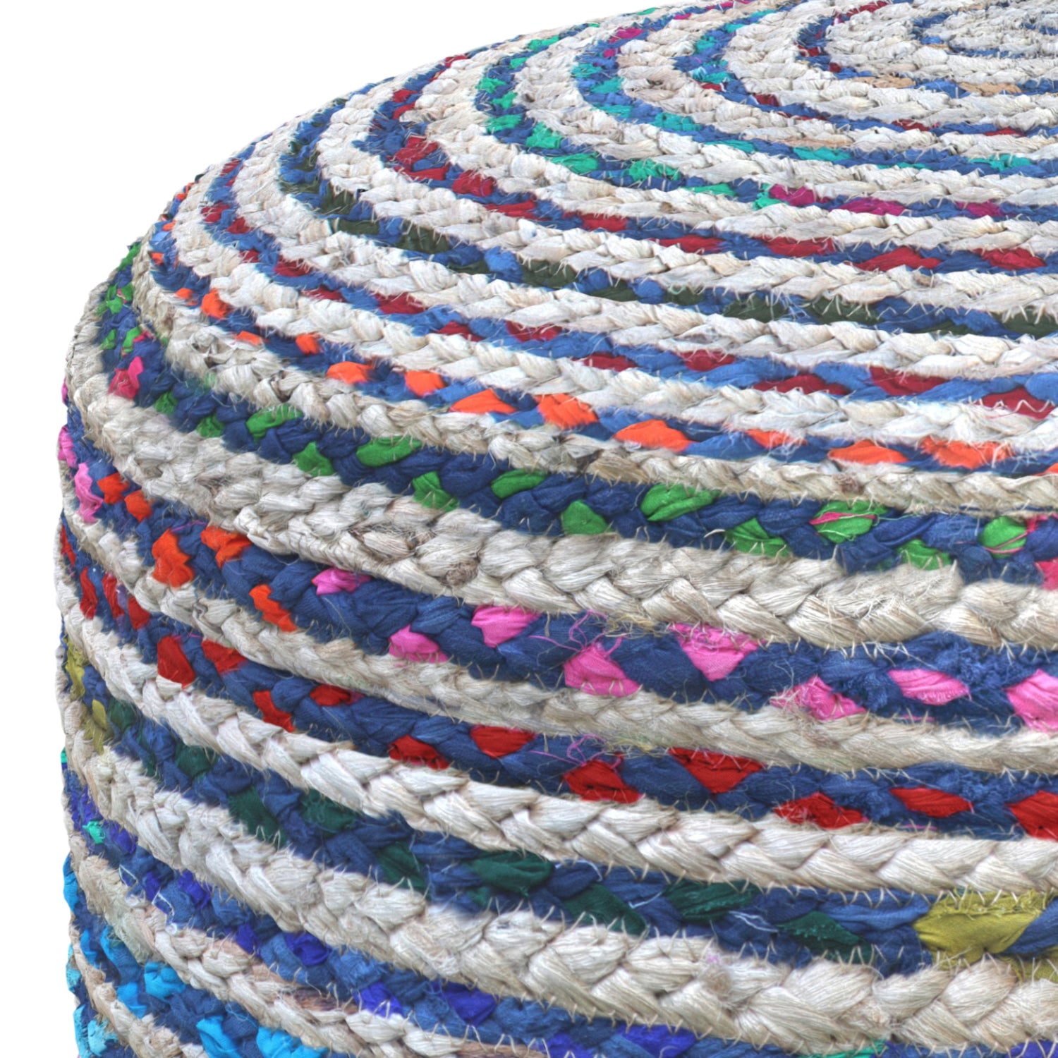 Margo - Round Pouf - Blue