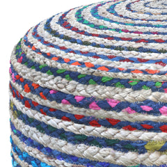 Margo - Round Pouf - Blue