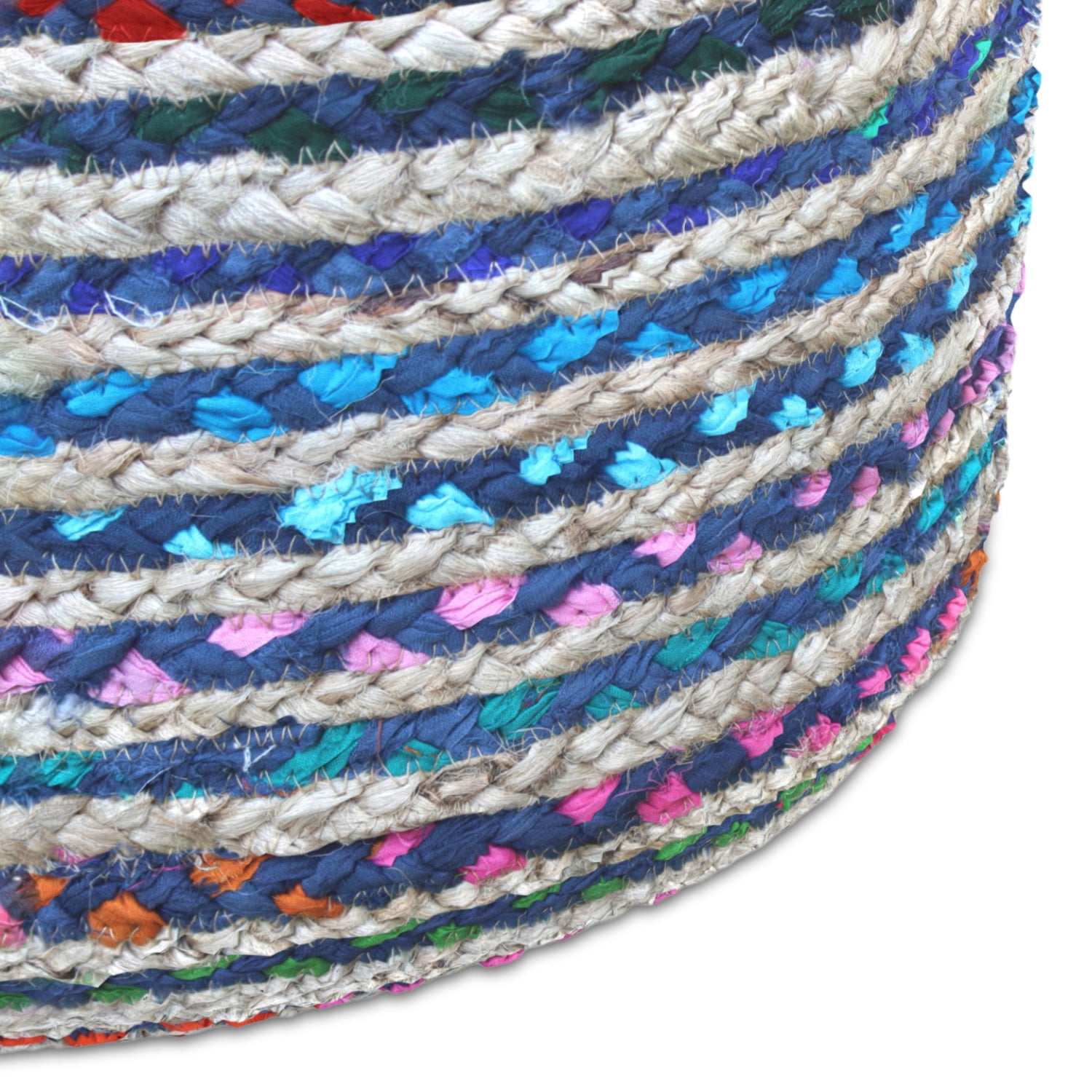 Margo - Round Pouf - Blue