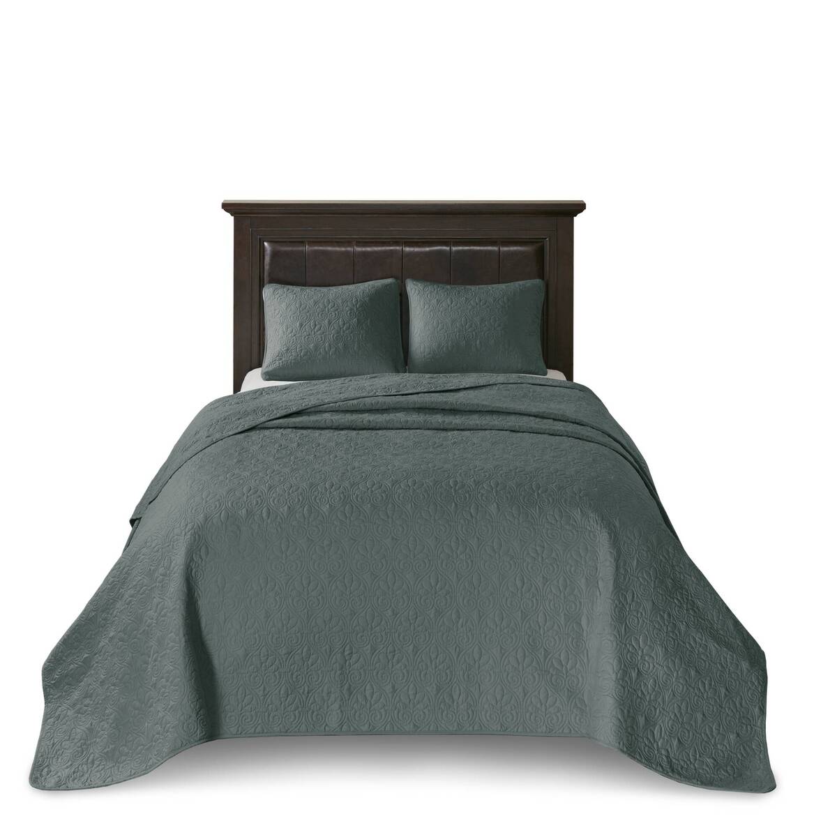3 Piece Reversible Quilt Set Balsam Green King/Cal King