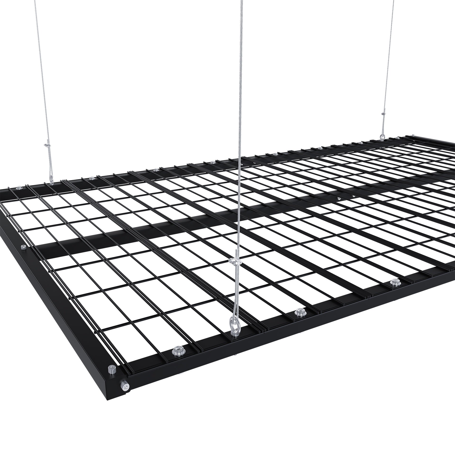 Overhead Garage Storage Rack 4x8 FT for High Ceilings 10-12 FT, 325LBS Capacity All-Steel Construction with Safety Lock (Installation Required, Heavy-Duty Garage Organizer)