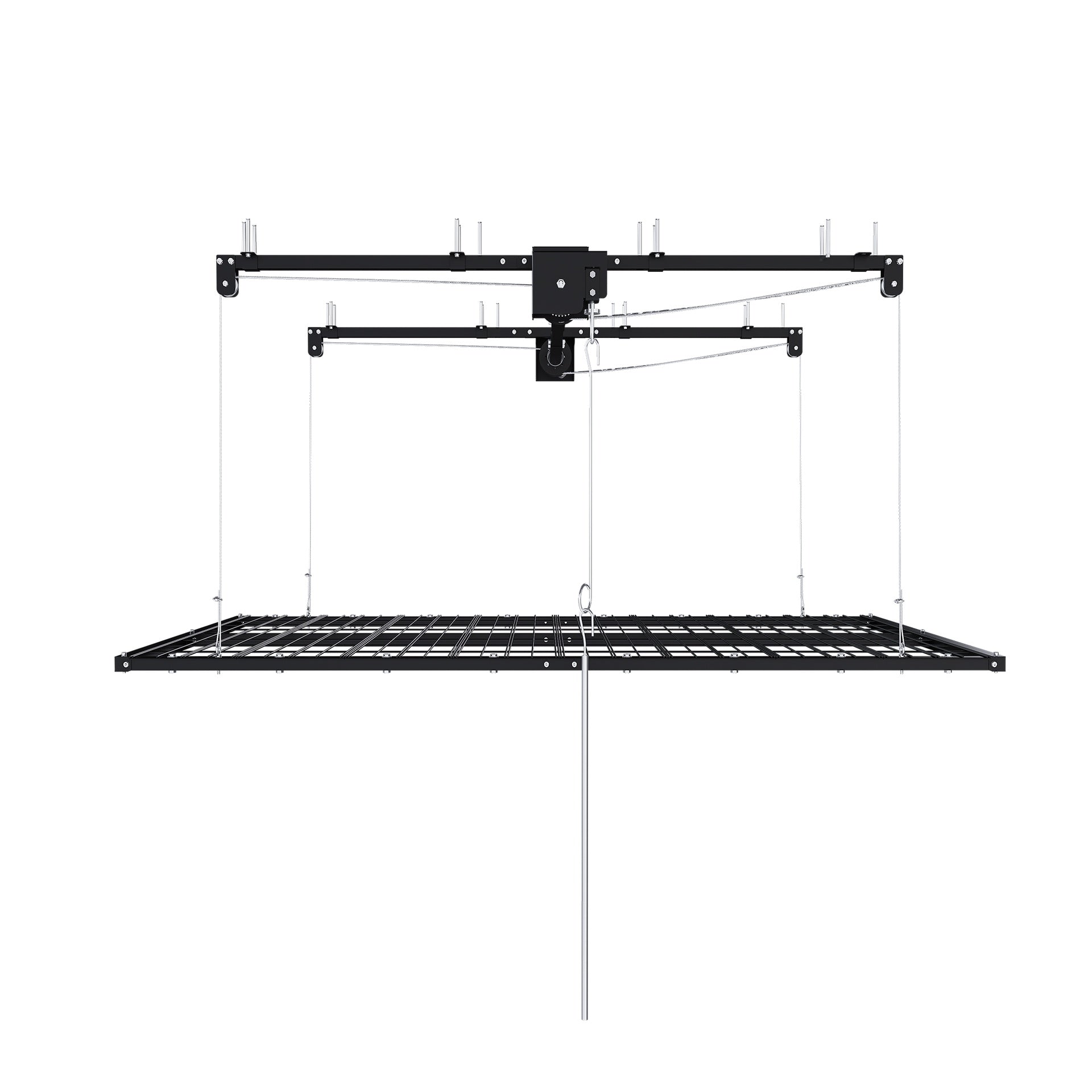 Overhead Garage Storage Rack 4x8 FT for High Ceilings 10-12 FT, 325LBS Capacity All-Steel Construction with Safety Lock (Installation Required, Heavy-Duty Garage Organizer)