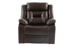 Glider Recliner 1pc Pillow Arms And Headrest Leatherette Upholstered Modern Dark Rosy Brown Finish Primary Living Room Furniture