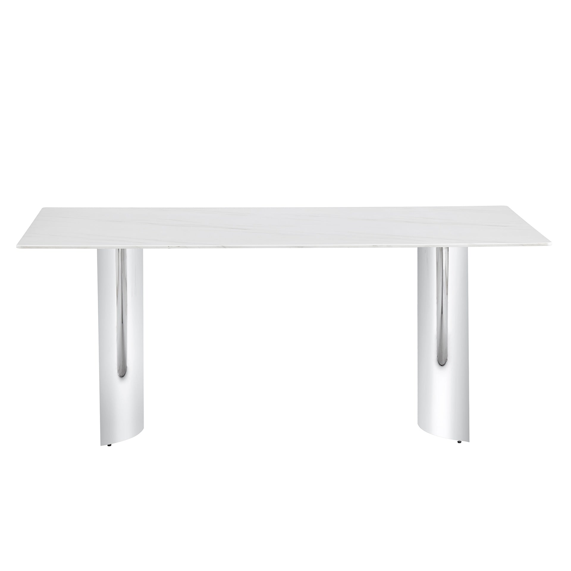 ONLY TABLE LEG.Stainless steel curved table legs: single pack, polished, sturdy table/desk support, ideal for modern home and office furniture in the United States.Only used as a table accessory.