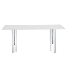 ONLY TABLE LEG.Stainless steel curved table legs: single pack, polished, sturdy table/desk support, ideal for modern home and office furniture in the United States.Only used as a table accessory.