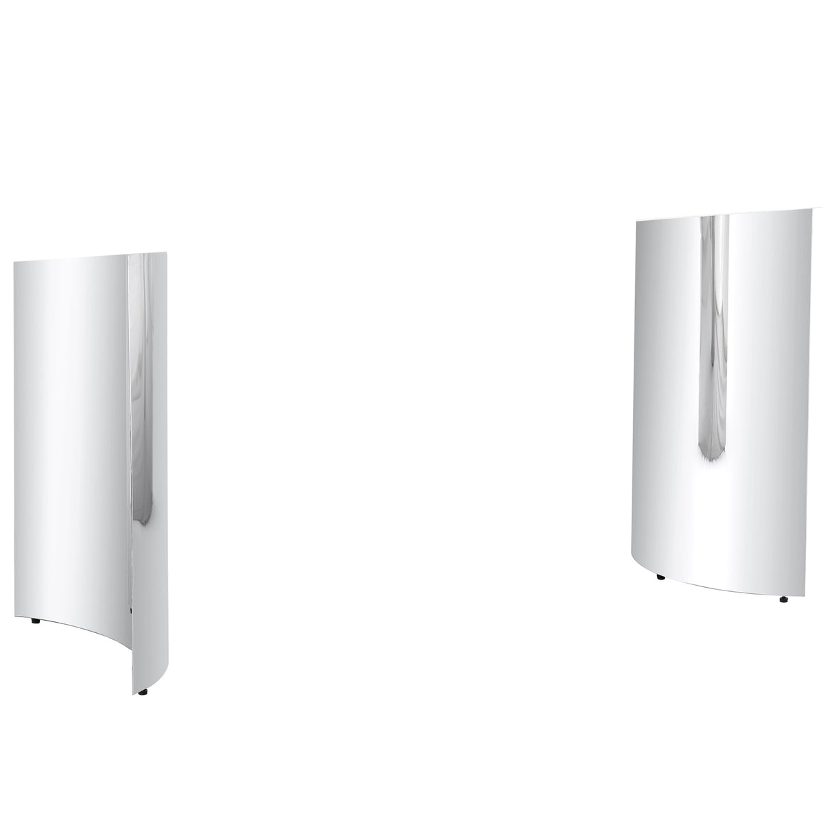 ONLY TABLE LEG.Stainless steel curved table legs: single pack, polished, sturdy table/desk support, ideal for modern home and office furniture in the United States.Only used as a table accessory.