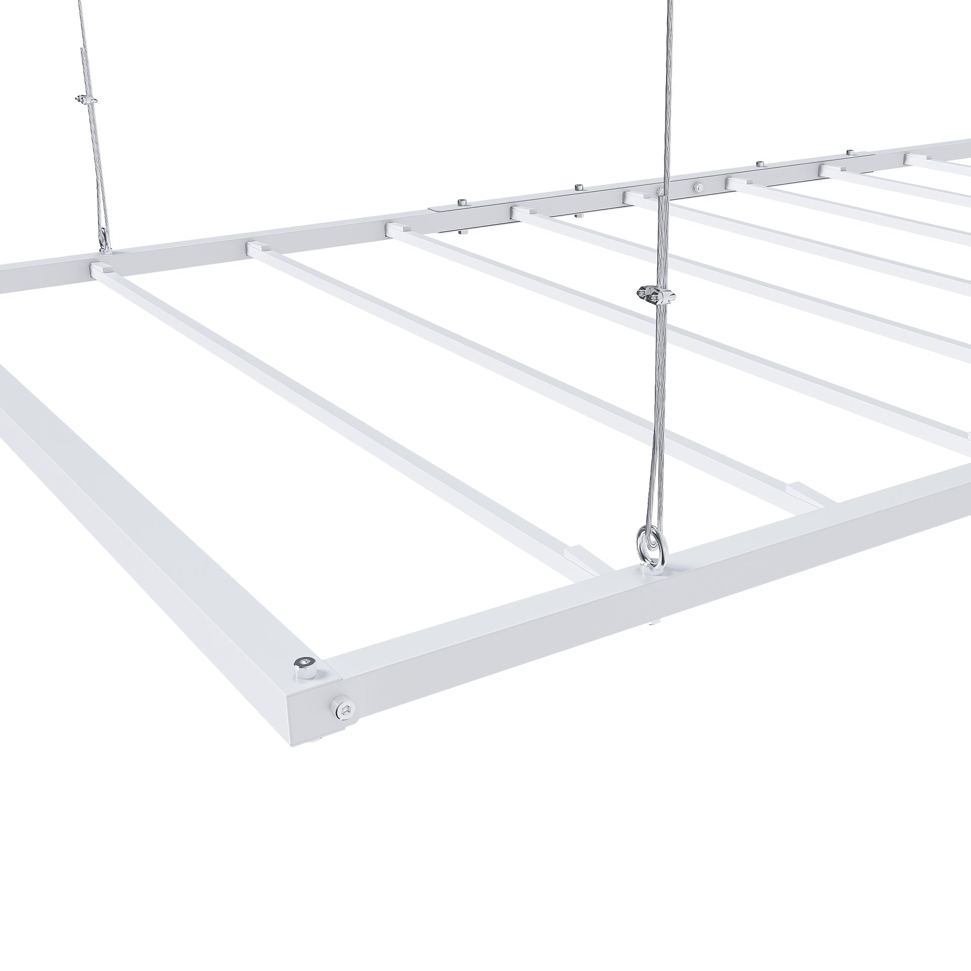 Overhead Garage Storage Rack 3x6 FT for High Ceilings 10-12 FT, 270LBS Capacity All-Steel Construction with Safety Lock (Installation Required, Heavy-Duty Garage Organizer)