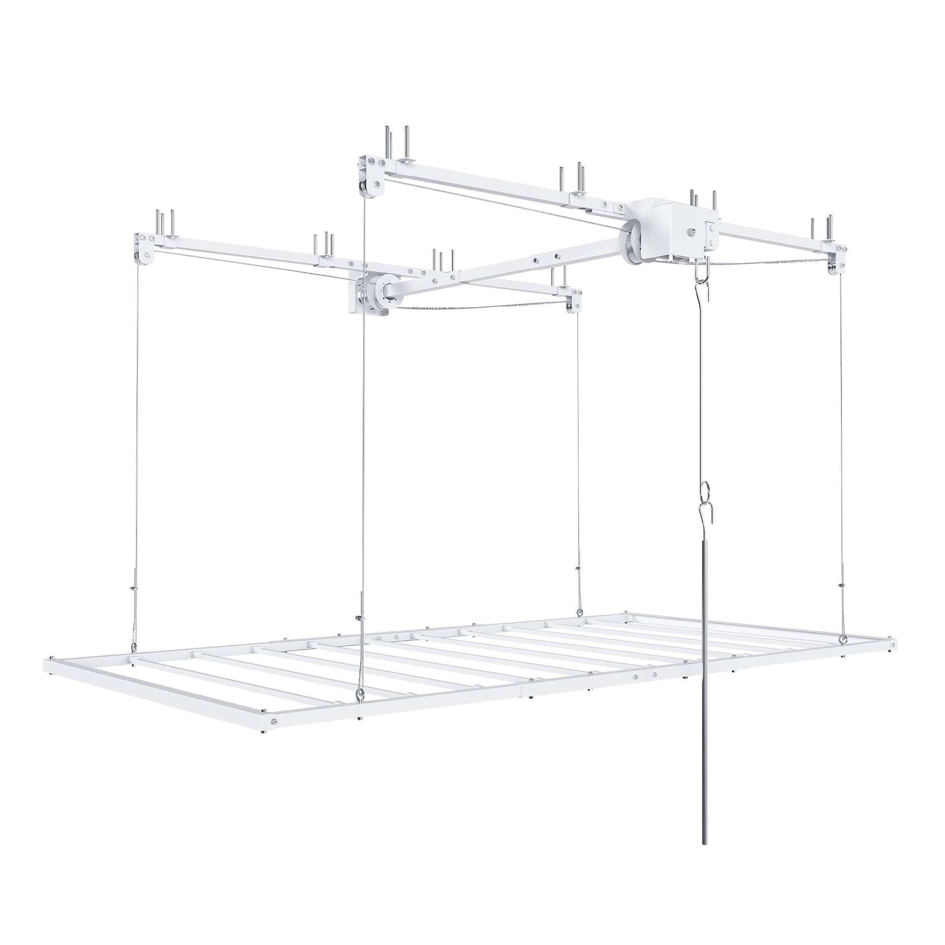 Overhead Garage Storage Rack 3x6 FT for High Ceilings 10-12 FT, 270LBS Capacity All-Steel Construction with Safety Lock (Installation Required, Heavy-Duty Garage Organizer)