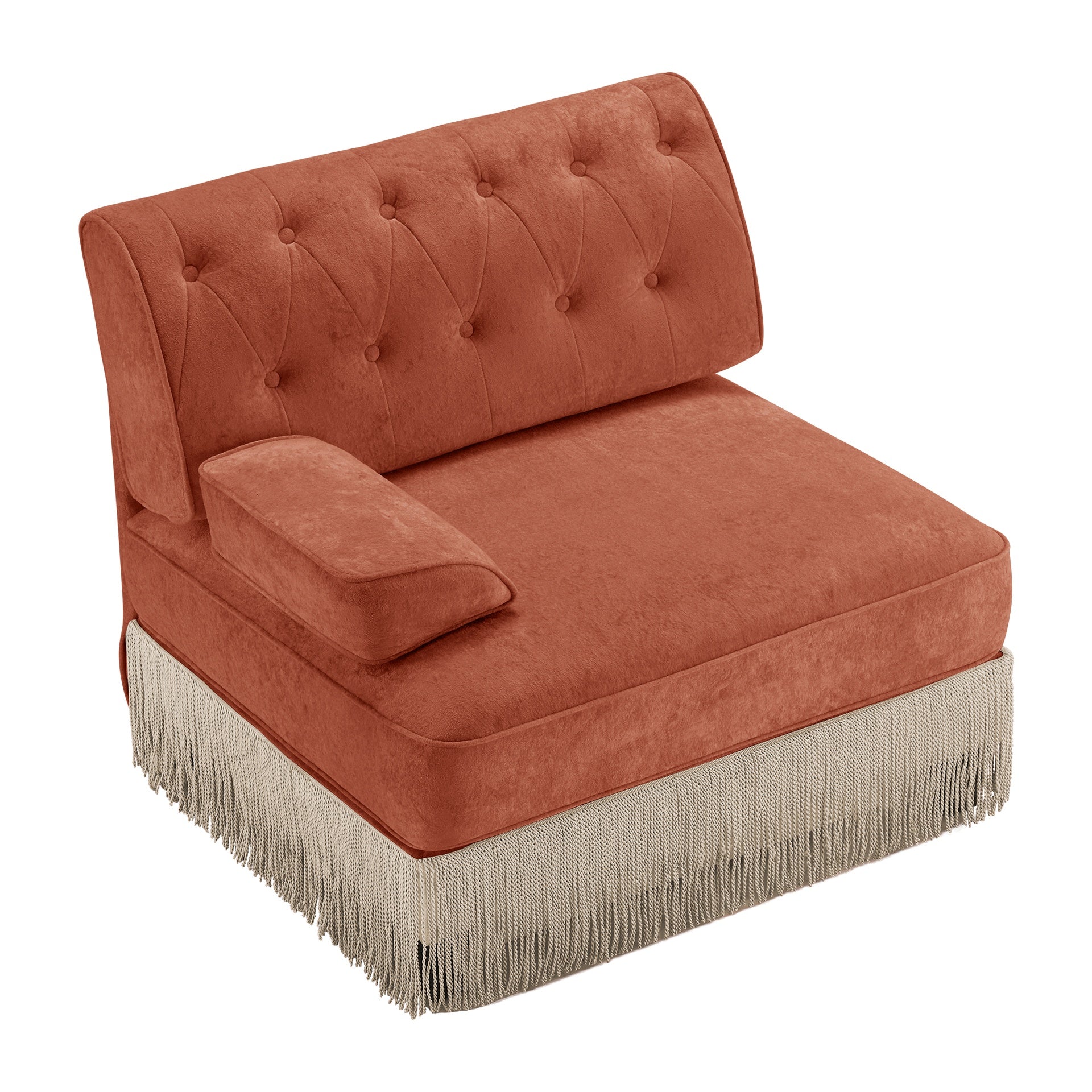 Sofa LSF Velvet -Red Brown