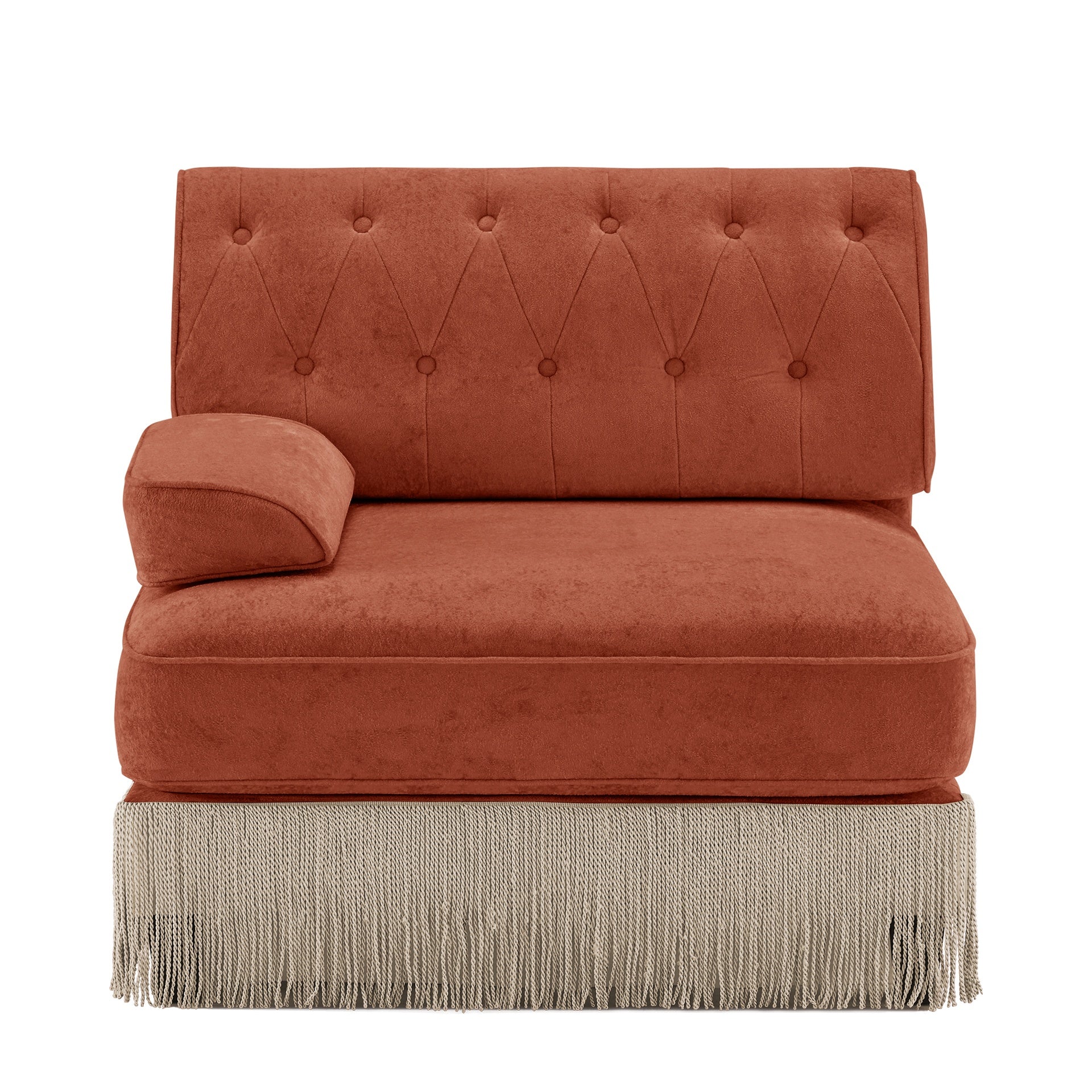 Sofa LSF Velvet -Red Brown