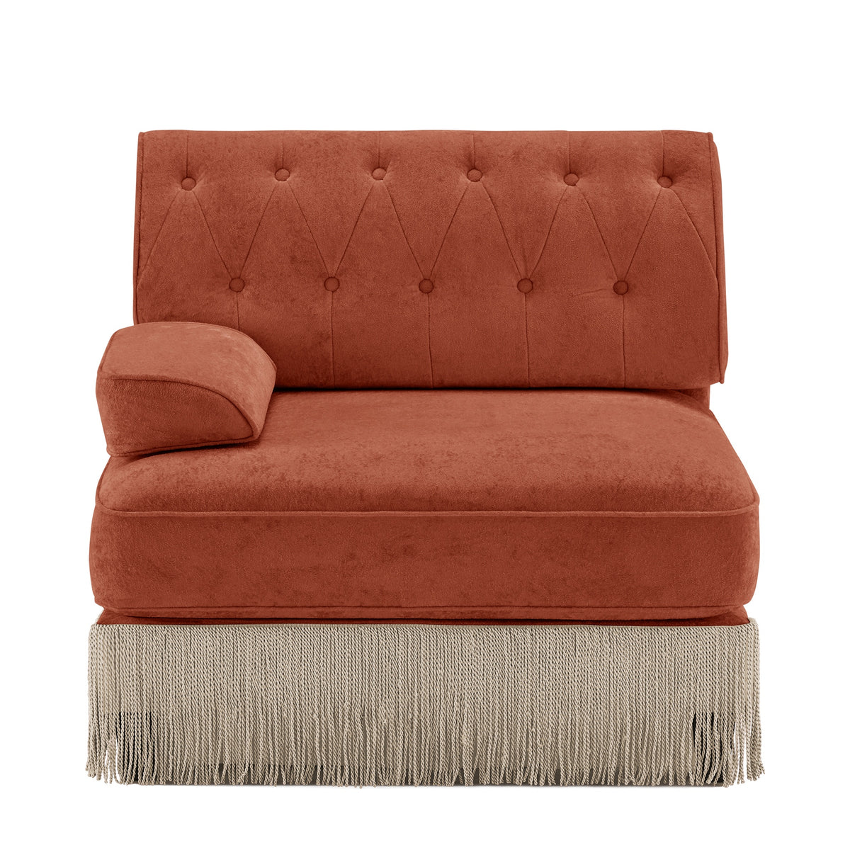 Sofa LSF Velvet -Red Brown