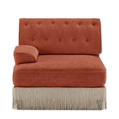 Sofa LSF Velvet -Red Brown