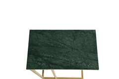 Marble "C" Table For Living Room Set Of 1 With Metal Frame-24 Inch Height