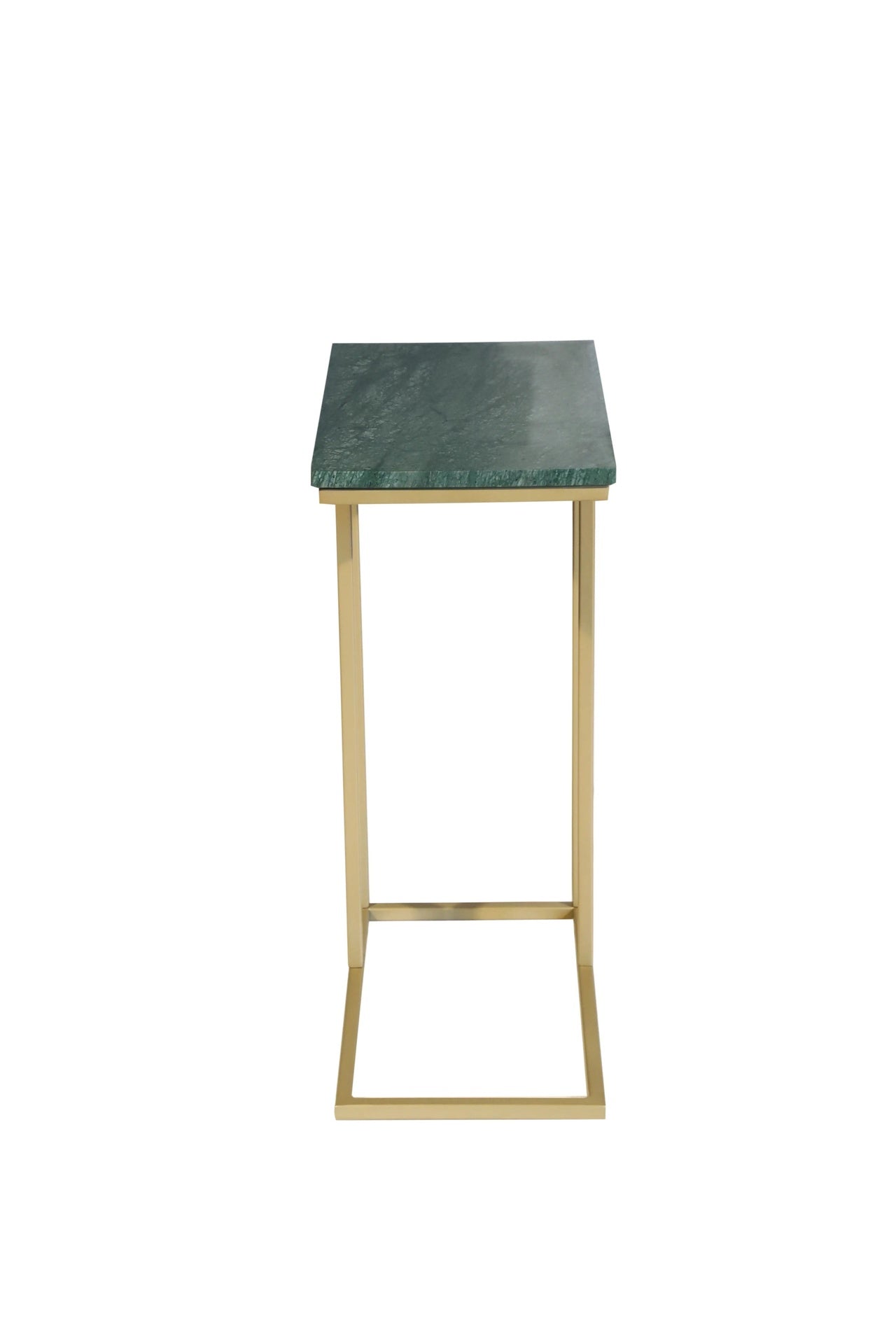 Marble "C" Table For Living Room Set Of 1 With Metal Frame-24 Inch Height