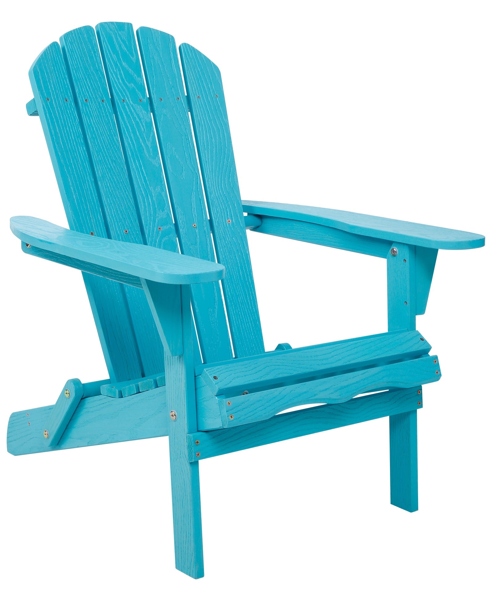 Embossed Wooden Outdoor Folding Adirondack Chair with Pre-Assembled BackRest & SeatBoard,Wood Patio Chair for Garden Backyard Porch Pool Deck Firepit with Wood Grain