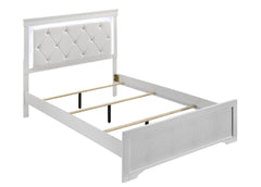 Blaze Upholstered Modern Style Full Bed Made with LED Headboard & Wood in White(NJ INVENTORY)