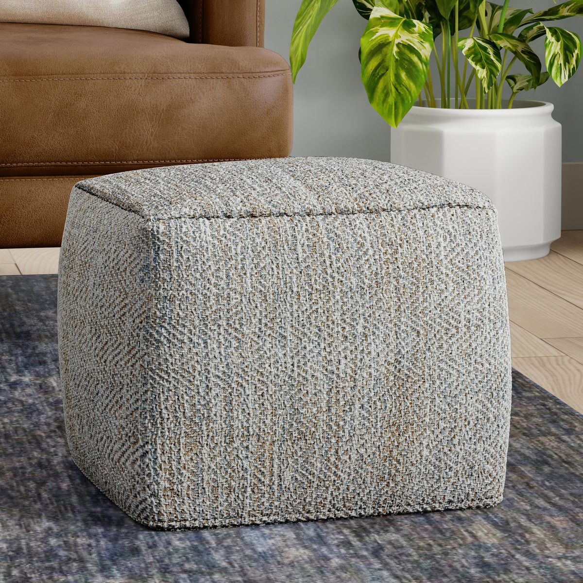 Nate 18 inch Square Pouf