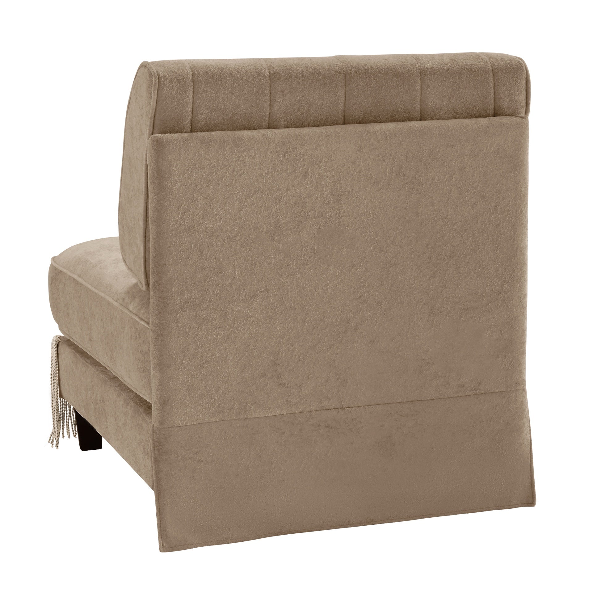 Armless Sofa Velvet-Camel