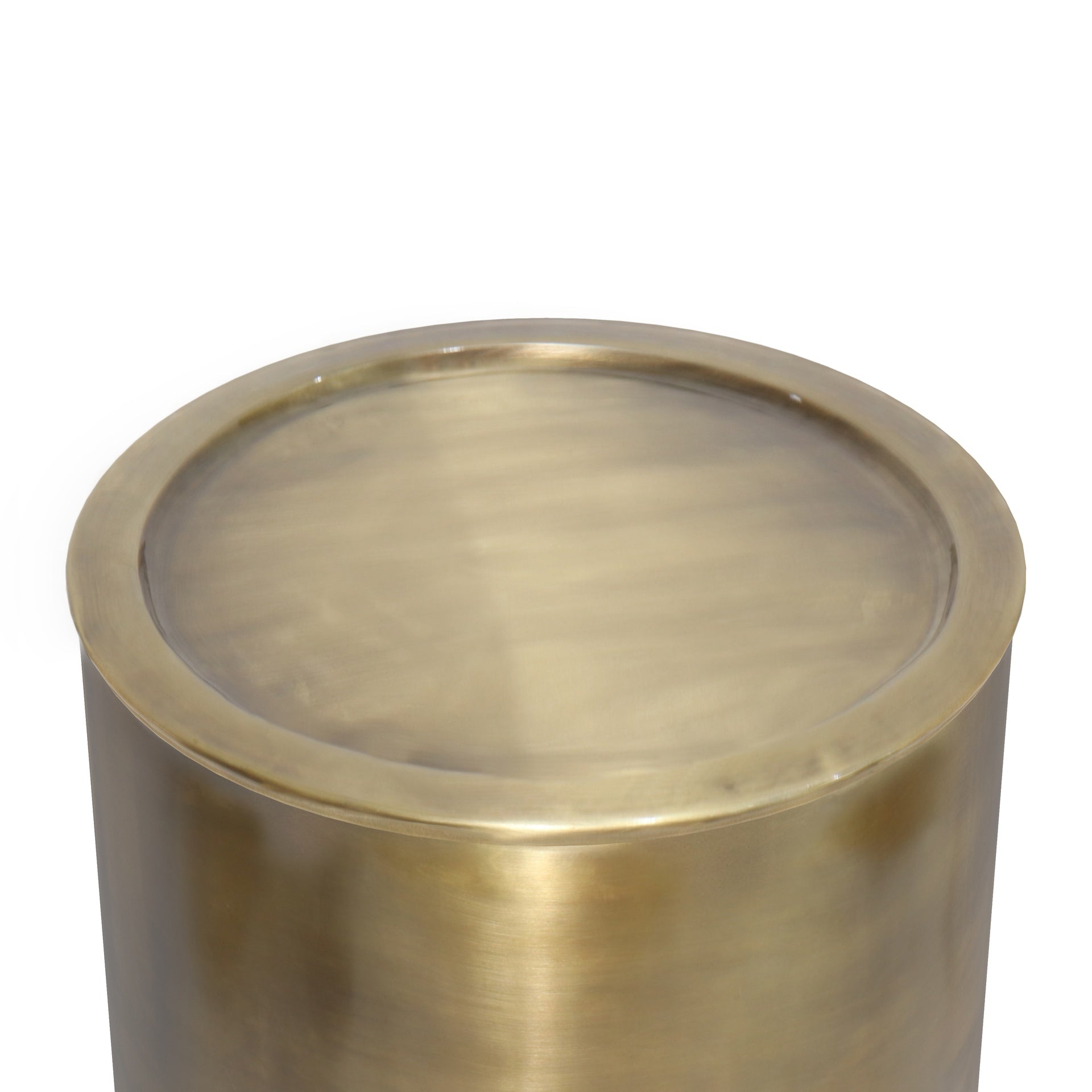 Corbin 16 inch Wide Metal Side Table in Antique Gold