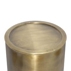 Corbin 16 inch Wide Metal Side Table in Antique Gold