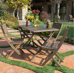 POSITANO  FOLDABLE DINING SET, GREY