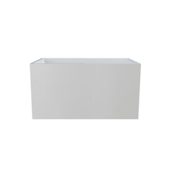 47"×28" Free Standing Soaker Acrylic Bathtub, Rectangular Shape Soaker Hot Tub (White)