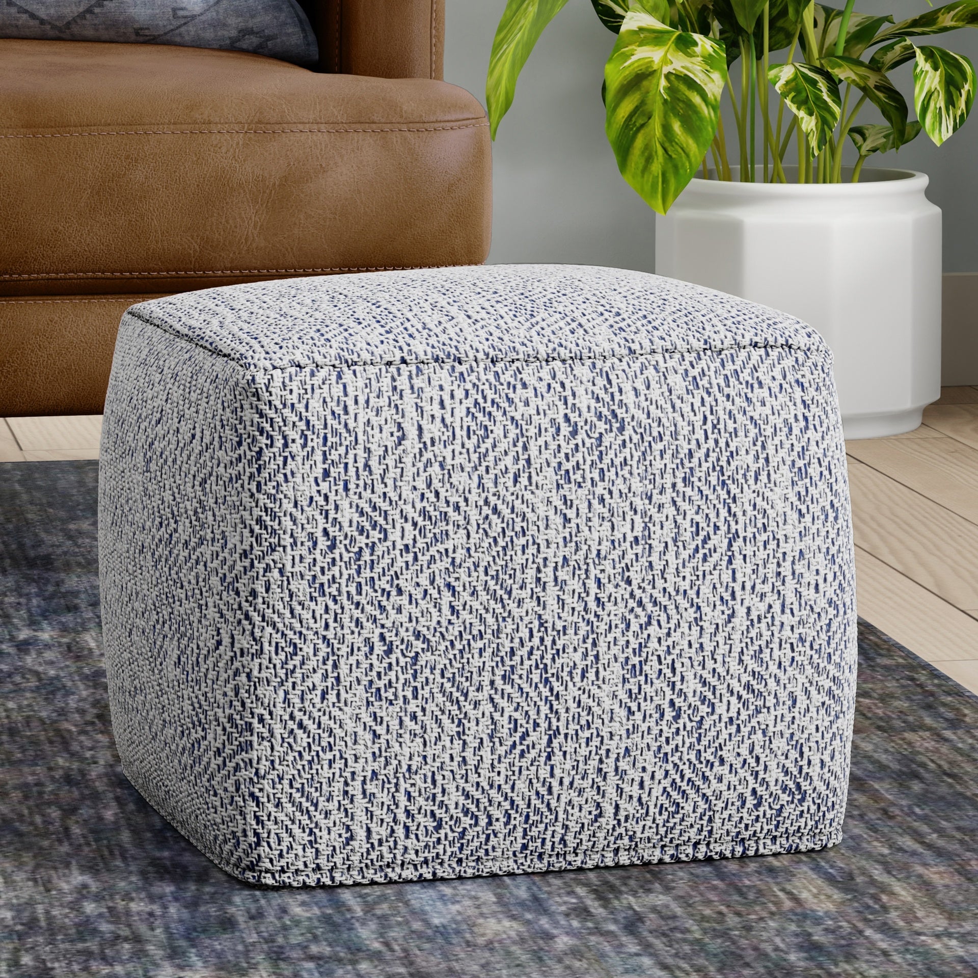 Nate 18 inch Square Pouf