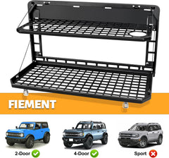 Tailgate Table Rear Foldable Cargo Shelf Aluminum Alloy Storage Shelf MOLLE Panel for Ford Bronco 2021-2026