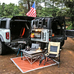 Tailgate Table Rear Foldable Cargo Shelf Aluminum Alloy Storage Shelf MOLLE Panel for Ford Bronco 2021-2026