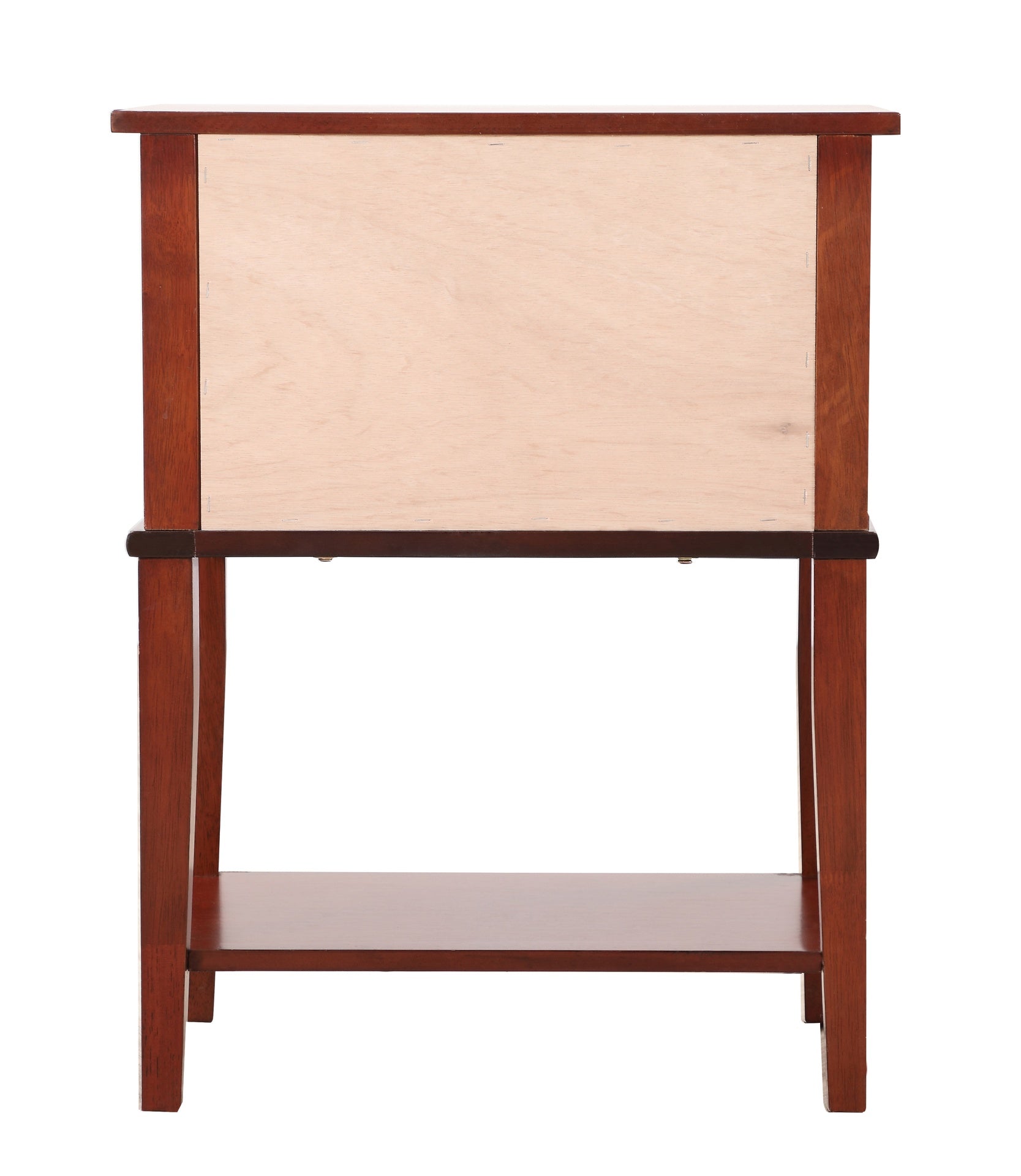 Sleek Cherry Nightstand With Storage Shelf