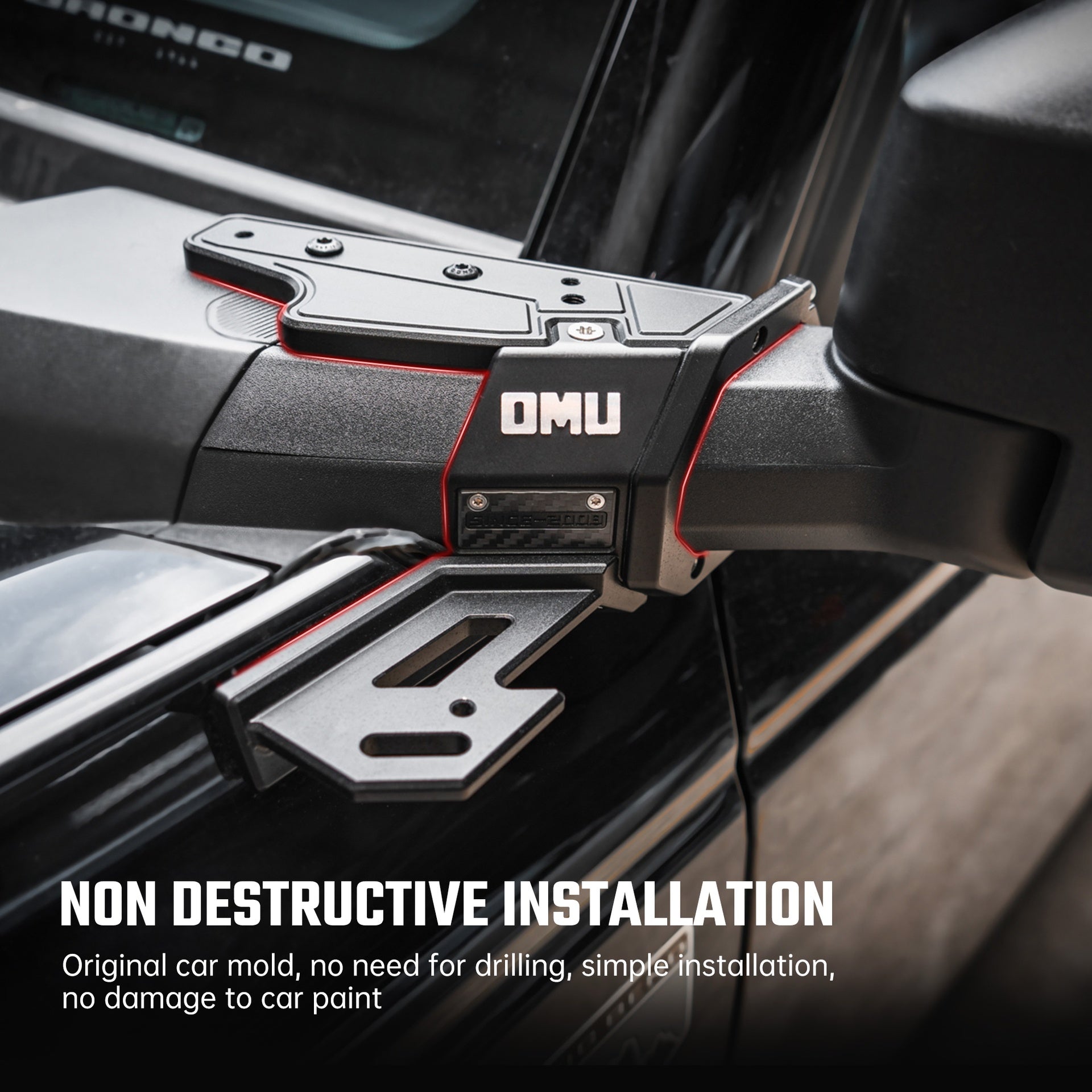 OMU Genesis Series Aluminum A-Pillar Light System Mount For Ford Bronco 2021+(Not fit for Ford Bronco Sport)