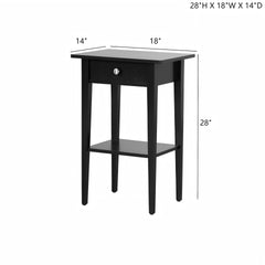 Sleek Contemporary Nightstand In Black