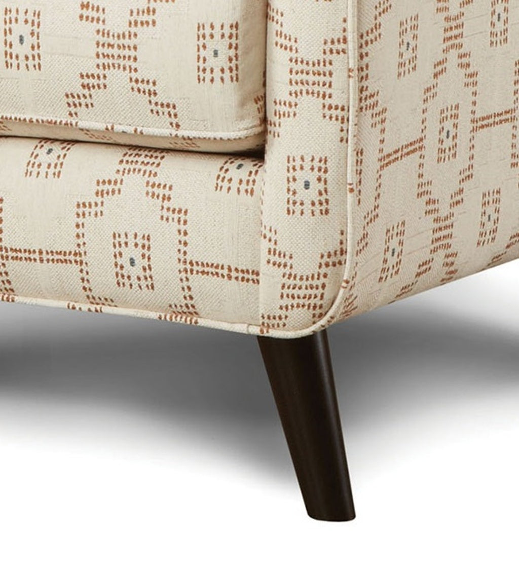 Double Gel Foam Padded 1pc Chair Soft Woven Fabric Keystone Multi Finish Welt Trim Transitional Style