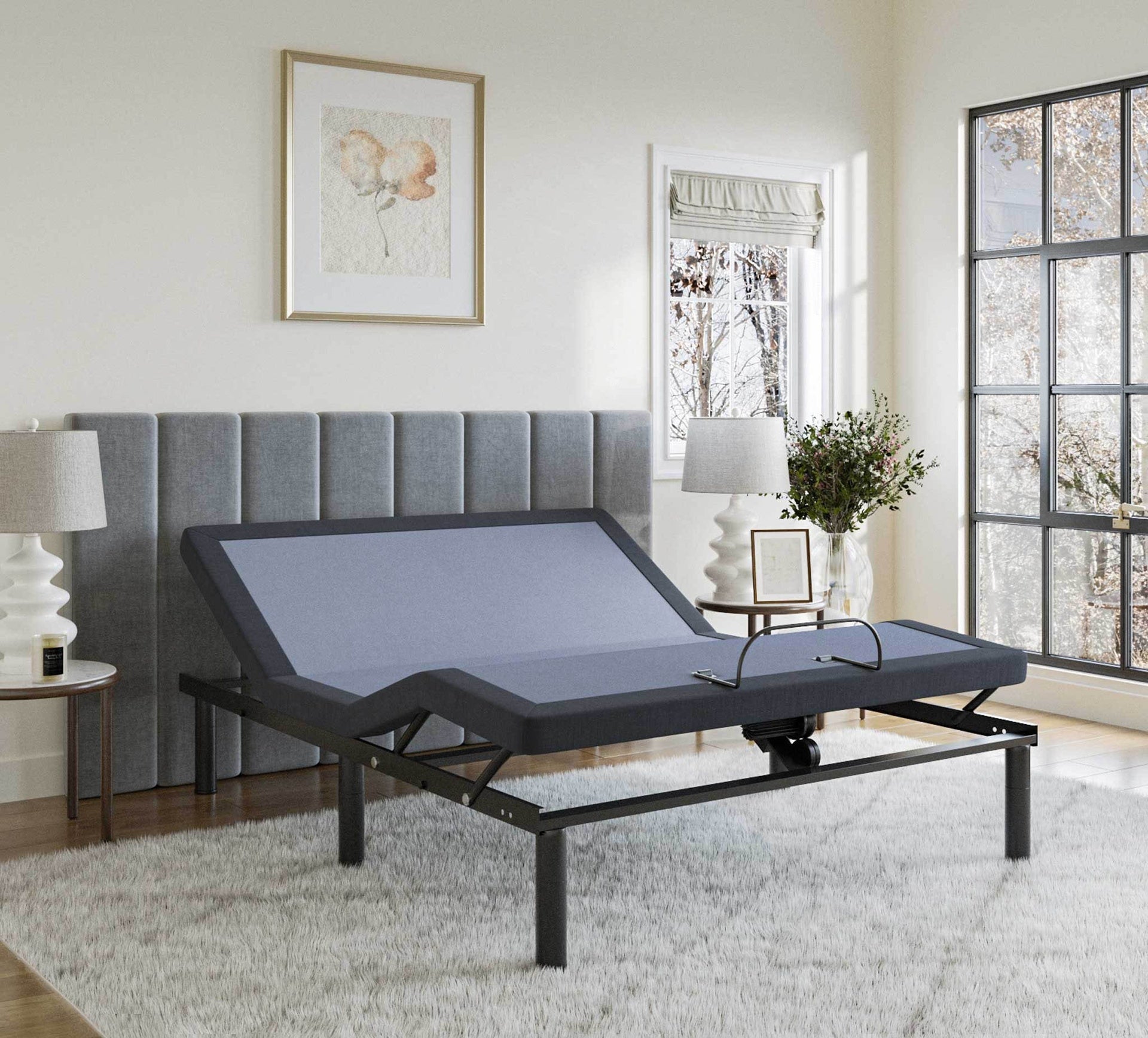 OS25 Split California King Adjustable Bed Base with Massage and Head and Foot Position Adjustments